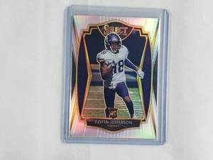 Justin Jefferson Rookie Silver Holo Panini Prizm No. 161