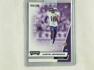 Justin Jefferson Rookie Panini Playoff Goal Line No. 213