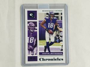 Justin Jefferson Rookie Panini Chronicles No. 62