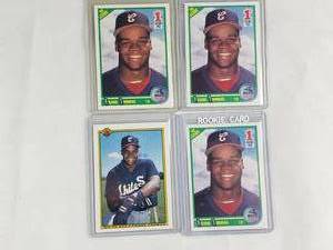 Lot of 4 Frank Thomas 3x Rookie Score 1st Round Draft Picks No. 663, 1x Bowman No. 320