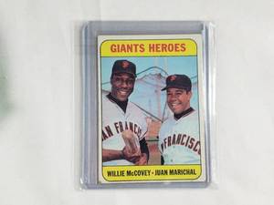 Willie McCovey and Juan Marichal Giants Heroes 1969 Topps No. 572