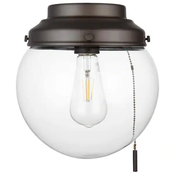 lot 7 image: NEW - Hampton Bay Universal Bronze Ceiling Fan LED Light Kit (NO FAN - LIGHT ONLY) 082392522421 MSRP $61.97