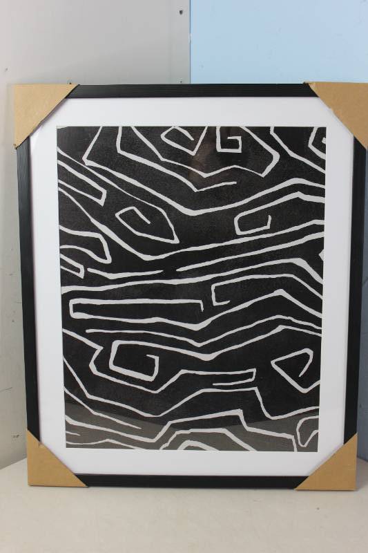lot 21 image: NEW - Origin 21 Framed Under Glass Framed 24.2-in H x 20.2-in W Abstract Paper Print 843440143537 MSRP $39.98