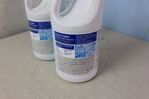 lot 32 image: NEW - 2 Bottles (128 OZ Total) of Clorox Turbo Disinfectant Cleaner for Sprayer Devices, Bleach-Free, Kills Cold and Flu Viruses, Industrial Cleaning, Hospital Cleaning, Kitchen and Bathroom Cleaning, 64 Fluid Ounces