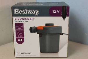 lot 61 image: NEW - Bestway Sidewinder 12V Air Pump 821808621446