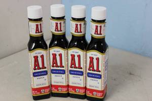 lot 161 image: 4 Bottles of A1 Steak Sauce Best By 62025