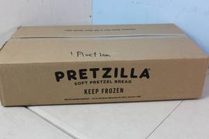 lot 122 image: Sealed Case of Pretzilla Soft Pretzel Bread Bites with 8 x 12 oz Tubs Best By 4242023