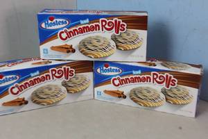 lot 181 image: 3 Boxes of Hostess Cinnamon Rolls Best By 5112023