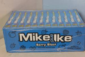 lot 186 image: Case of 12 Boxes of Mike & Ike Berry Blast Best By 62023