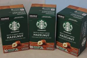 lot 187 image: 3 Boxes of 10 Pods of Starbucks Hazelnut Flavor Best By 5252023