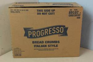 lot 224 image: Case of 12 X 24oz Progresso Bread Crumbs