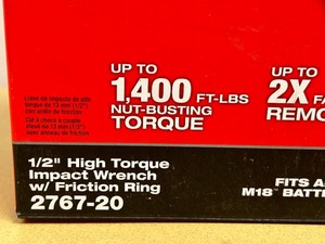 lot 20 image: Milwaukee 2767-20 M18 Fuel 12 High-Torque Impact Wrench With Friction Ring
