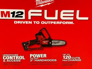 lot 22 image: Milwaukee 2527-21 M12 Fuel Hatchet 6 Pruning Saw Kit