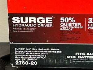 lot 21-A image: Milwaukee 2760-20 M18 Fuel Surge 14 Hex Hydraulic Impact Driver