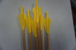 lot 83 image: 6 - Cedar Target Arrows Fletch Color Will Vary