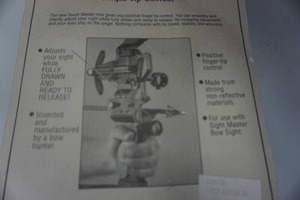 lot 122 image: Sight Master Touch Master Bow Sight