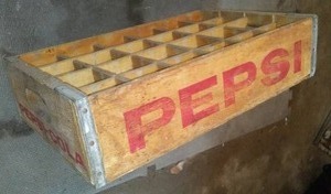lot 271 image: Vintage Pepsi Cola Bottle Wood BoxCrate.