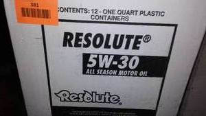 lot 381 image: New Resolute 5w-30 Motor Oil (12- 1 Qt.)