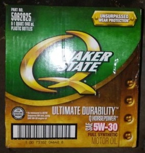 lot 385 image: New Quaker State Synthetic 5w-30 Motor Oil (6- 1 Qt.)