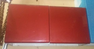 lot 440 image: Red Cabinet With Contents.