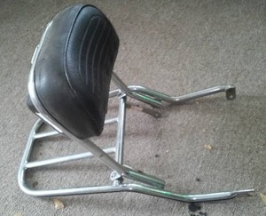 lot 714 image: Motorcycle Back Rest With Locking Storage