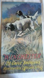 lot 504 image: Winchester 20 Gauge Shotgun Metal Sign.