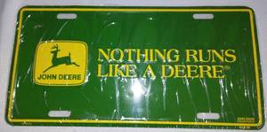 lot 510 image: John Deere Metal Sign, Nothing Runs Like A Deere.