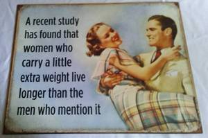 lot 527 image: Metal Sign, Humor,  A Recent Study