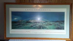 lot 542 image: Land Of Dakota Framed Matted Print.