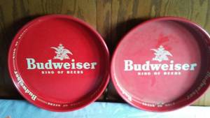 lot 552 image: Beer Tray Metal Budweiser King Of Beers (2)