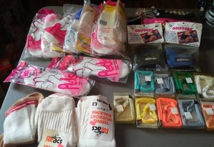 lot 581 image: Vintage Athletic Sox, Glasses Bands And More.