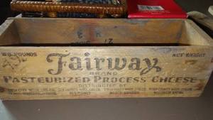 lot 583 image: Fairway Cheese Box, Primitive Spoon And More.