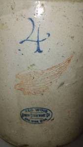 lot 603 image: Red Wing Crock 4. 12 H. X 11.5 D