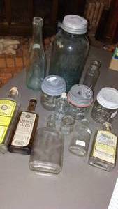 lot 894 image: Canning Jars And Bottles
