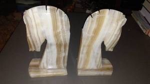 lot 896 image: Stone Bookends