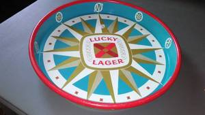 lot 821 image: Lucky Lager Beer Tray