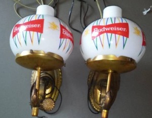lot 844 image: Budweiser Wall Lamps.