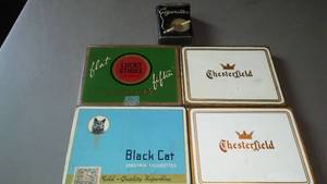 lot 858 image: Cigarette Metal Boxes, Vintage