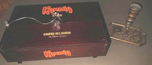 lot 875 image: Cigar Box And Brass Cigar Tool