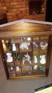 lot 919 image: Miniatures Display Cabinet-Glass Front.