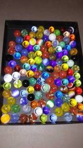 lot 921 image: Vintage Marbles in Jar.