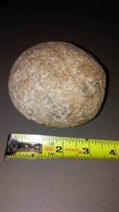 lot 924 image: Stone Chiseled Ball - Cannon Ball, Native