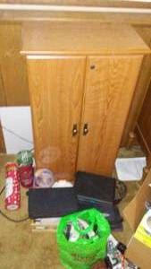 lot 638 image: Cd Cabinet with CDs And More.