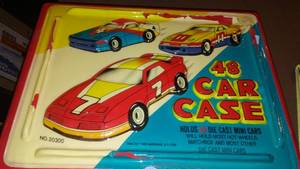 lot 681 image: 48 Car Case By Tava. Holds Hot Wheels, Matchbox