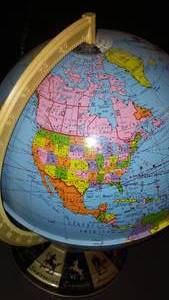 lot 685 image: World Globe With Base .