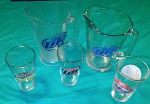 lot 1000 image: Miller Lite Beer Pitchers, Glass And More