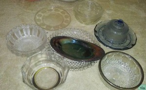 lot 59 image: Class, Crystal, And Silver Plate Platters And Bowls.