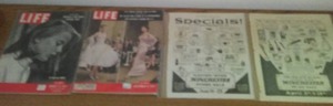 lot 71 image: Life Magazines And Winchester Ads.