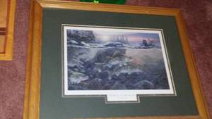lot 75 image: Vintage Variety. Walleyes On The Rocks, Jerry Doughty.