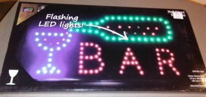 lot 1 image: Bar Sign.  New In Box.